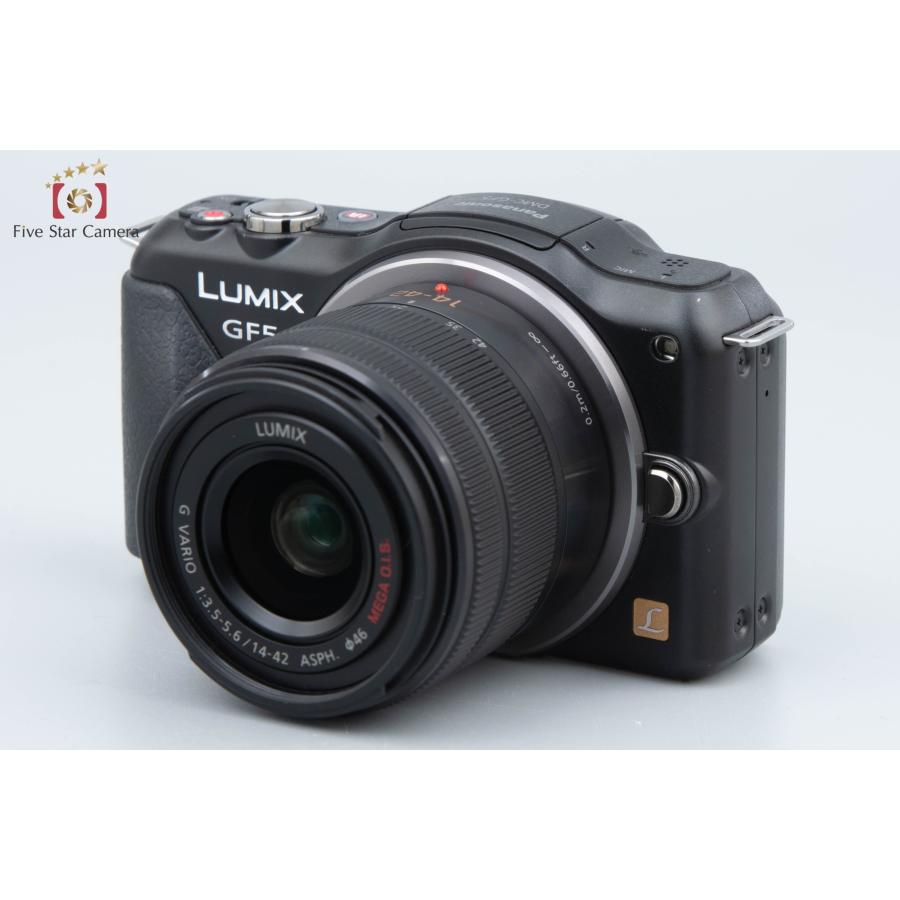 【中古】Panasonic パナソニック LUMIX DMC-GF5 エスプリブラック + LUMIX G VARIO 14-42mm f/3.5-5.6 ASPH. MEGA O.I.S. H-FS1442A シャッター回数僅少｜five-star-camera｜02
