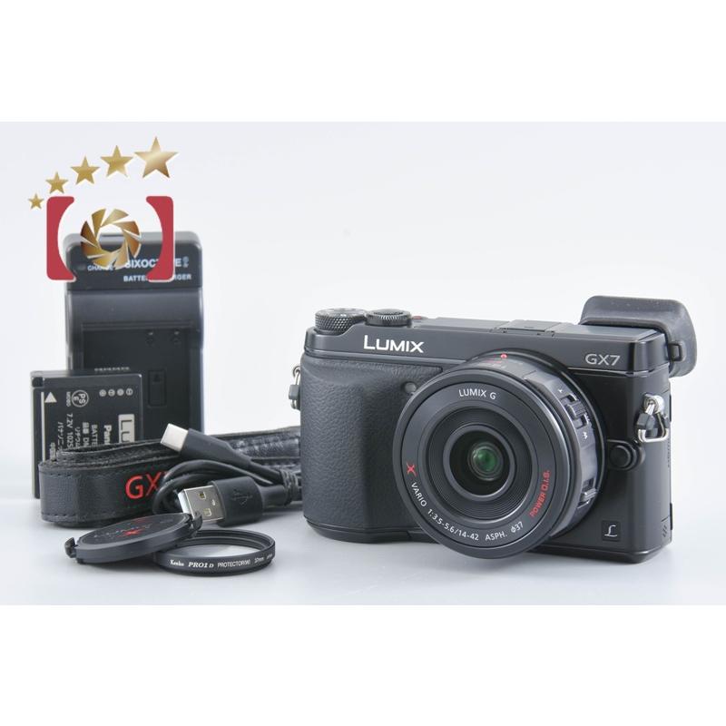 LUMIX 【中古】Panasonic パナソニック DMC-GX7 ブラック + G X VARIO