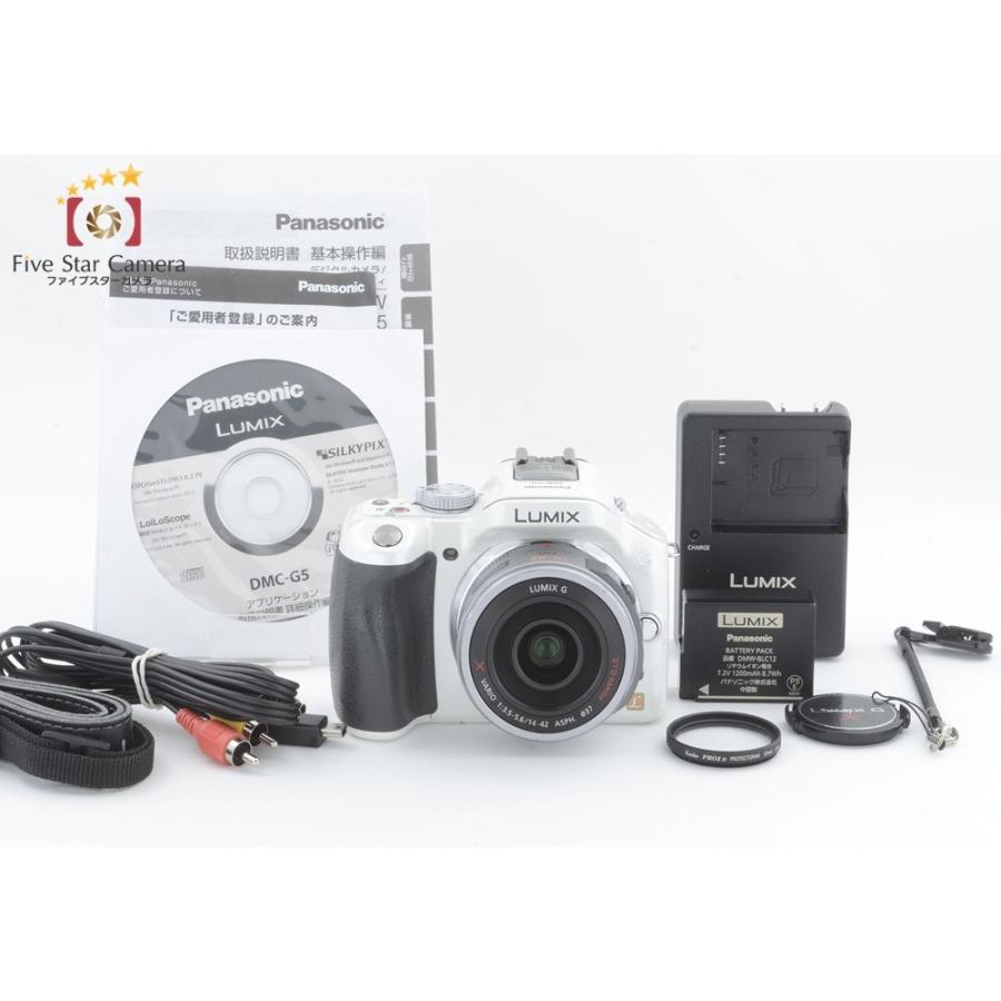 LUMIX 【中古】Panasonic パナソニック DMC-G5X-W レンズキット シェル 