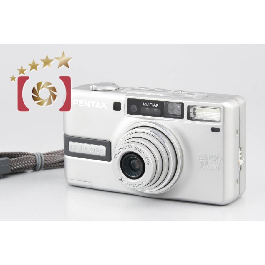 【動作良好】PENTAX フィルムカメラ ESPIO 24EW 中古】PENTAX ペンタックス ESPIO 24EW シルバー コンパクト
