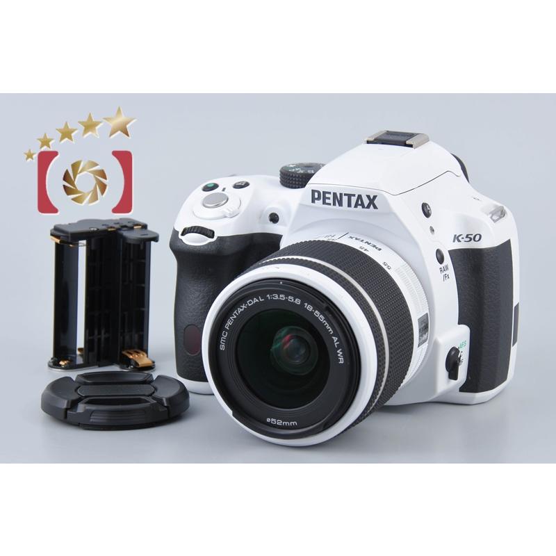 ペンタックス 【中古】PENTAX K-50 ホワイト 18-55 レンズキット