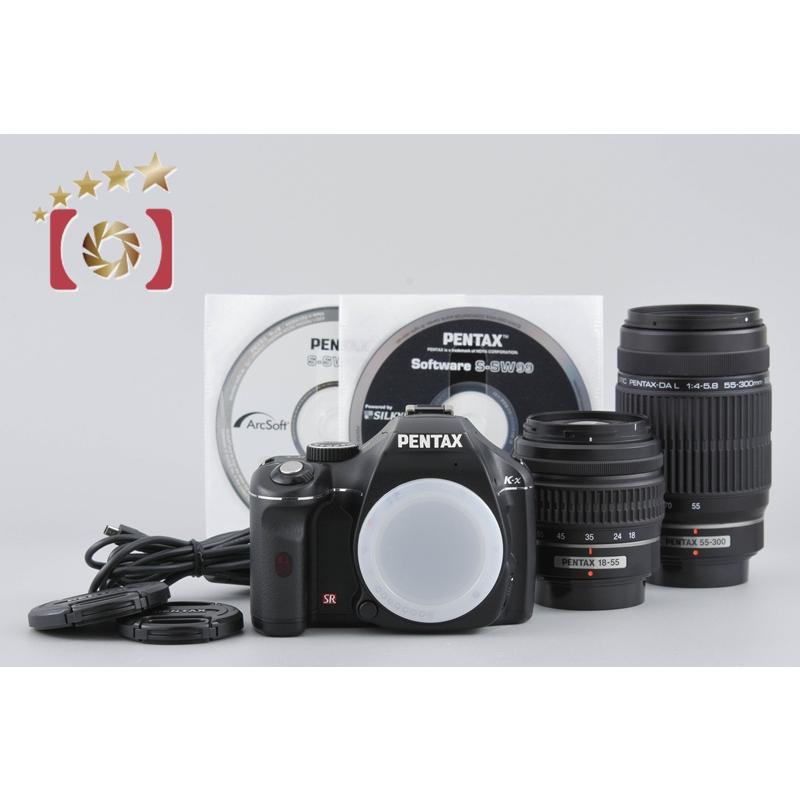 ペンタックス 【中古】PENTAX K-x ダブルズームレンズキット ブラック