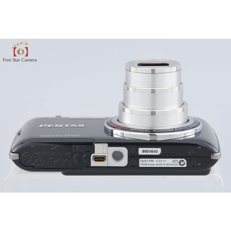 【極美品】 PENTAX OPTIO P80 デジカメ コンデジ 動作確認済 ペンタックス 【中古】PENTAX Optio P80 ブラック コンパクト