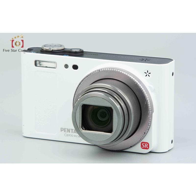 【中古】PENTAX ペンタックス Optio RZ18 パールホワイト コンパクトデジタルカメラ｜five-star-camera｜02