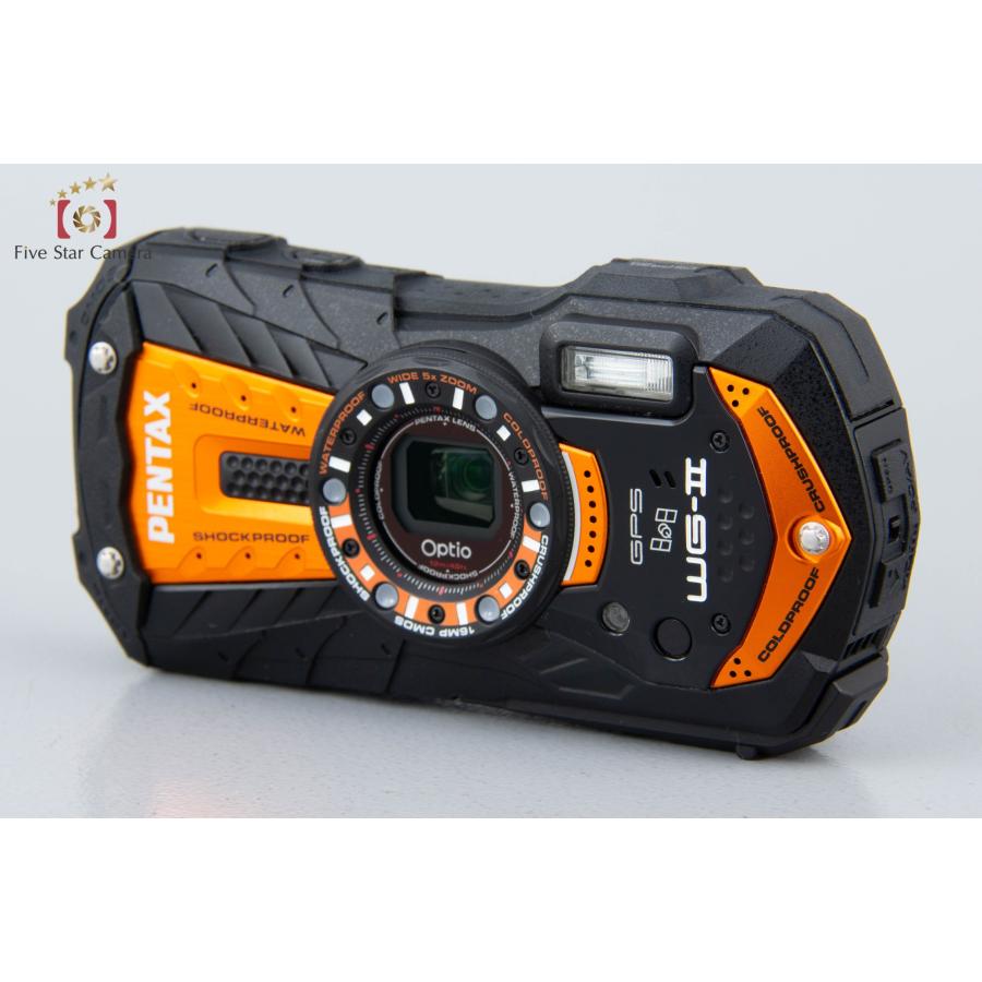 【中古】PENTAX ペンタックス Optio WG-2 シャイニーオレンジ 防水デジタルカメラ｜five-star-camera｜02