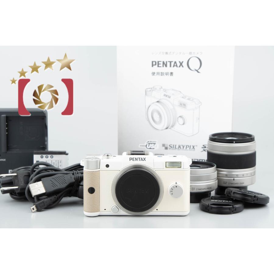 ペンタックス 【中古】PENTAX Q ダブルレンズキット ホワイト : 中古 