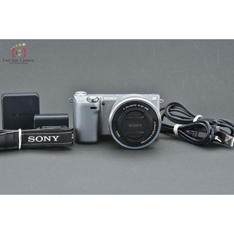 【中古】SONY ソニー α NEX-5RL パワーズームレンズキット シルバー :sony-a-nex-5ry-1650-kit-0118