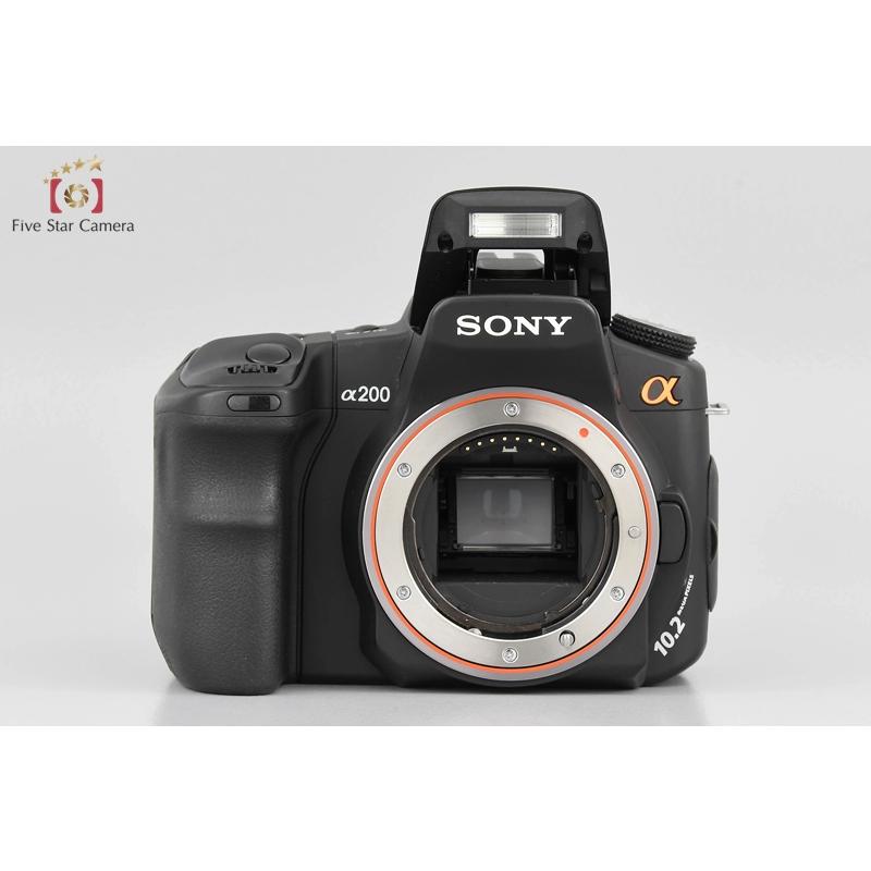 【中古】SONY ソニー α200 DSLR-A200 ダブルズームレンズキット ブラック