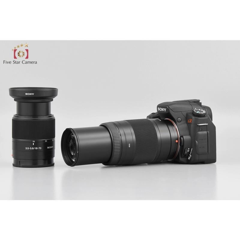 【中古】SONY ソニー α200 DSLR-A200 ダブルズームレンズキット ブラック