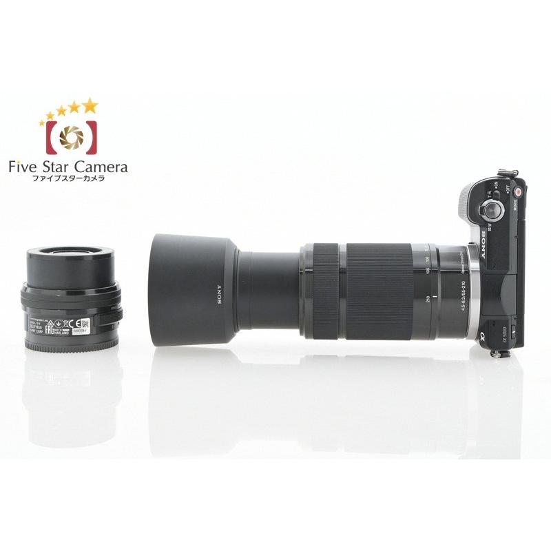 【中古】SONY ソニー α5000 ILCE-5000 ダブルズームレンズキット ブラック シャッター回数僅少 α（ソニー） ソニー SONY α5000 ILCE-5000 レンズセット ブラック