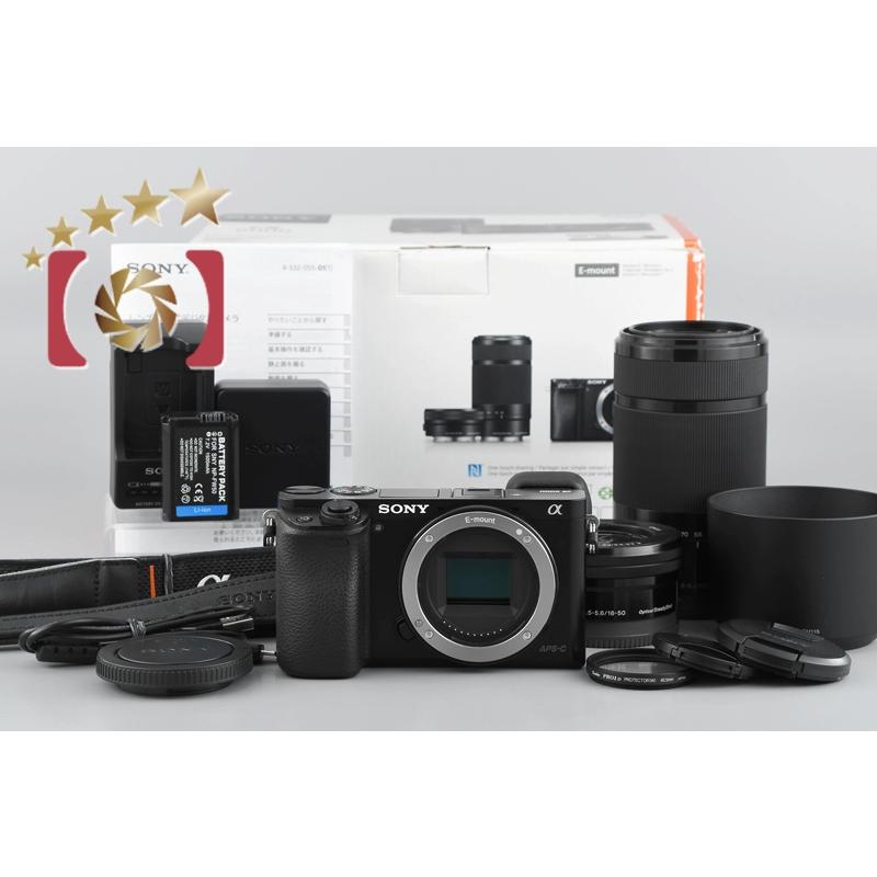SONY（ソニー） 【中古】SONY α 6000 ILCE6000Y ダブルズームレンズキット ブラック 元箱付き : 中古カメラのファイブ ...