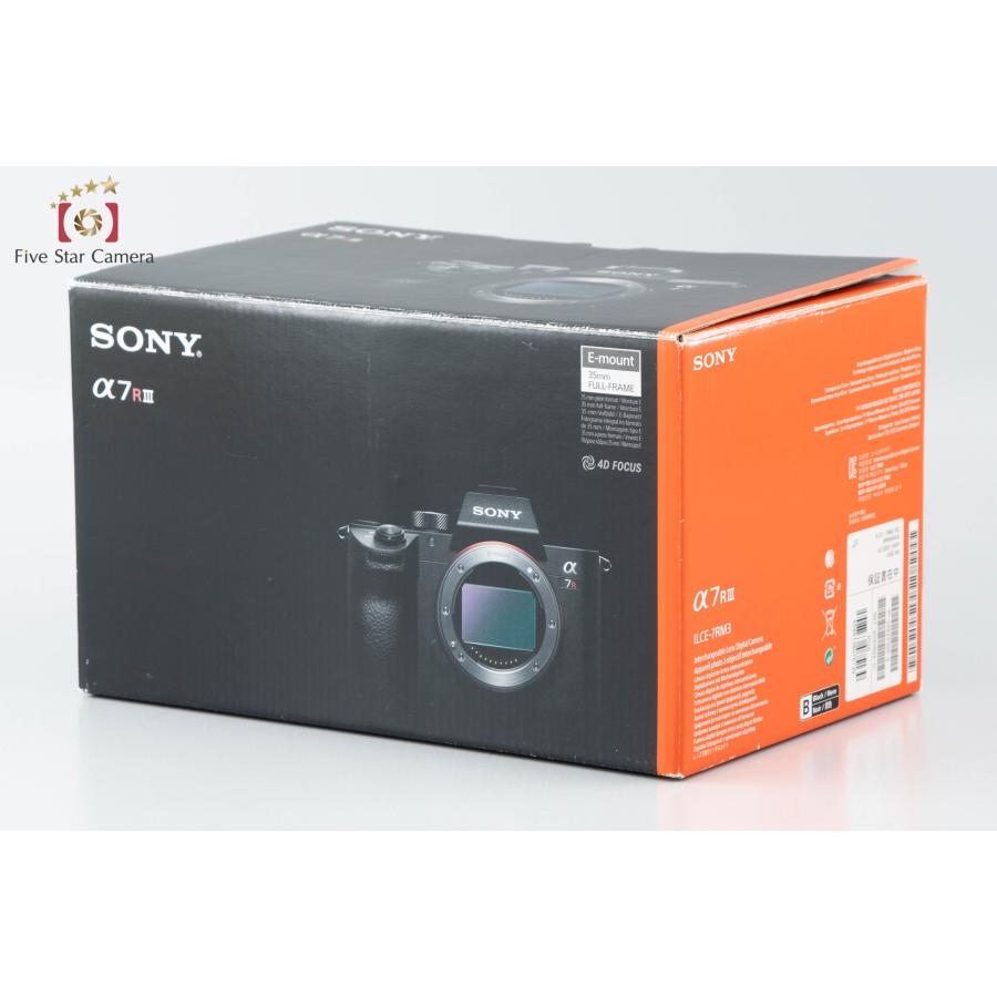 SONY 【中古】SONY ソニー α7RIII ILCE-7RM3 ミラーレス一眼 SONY 【中古】SONY ソニー α7RIII ILCE-7RM3 ミラーレス一眼