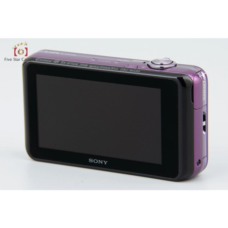 【中古】SONY ソニー Cyber-shot DSC-WX30 バイオレット デジタルスチルカメラ｜five-star-camera｜03