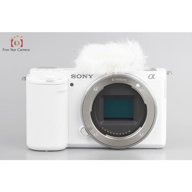 【中古】SONY ソニー α VLOGCAM ZV-E10 ダブルズームレンズキット ホワイト 元箱付き シャッター回数僅少