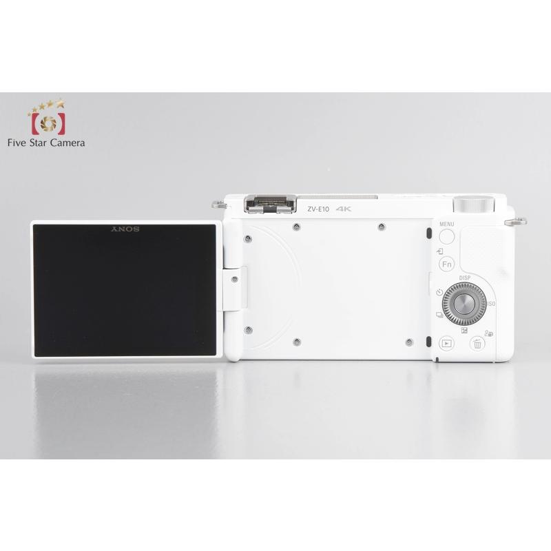 【中古】SONY ソニー α VLOGCAM ZV-E10 ダブルズームレンズキット ホワイト 元箱付き シャッター回数僅少