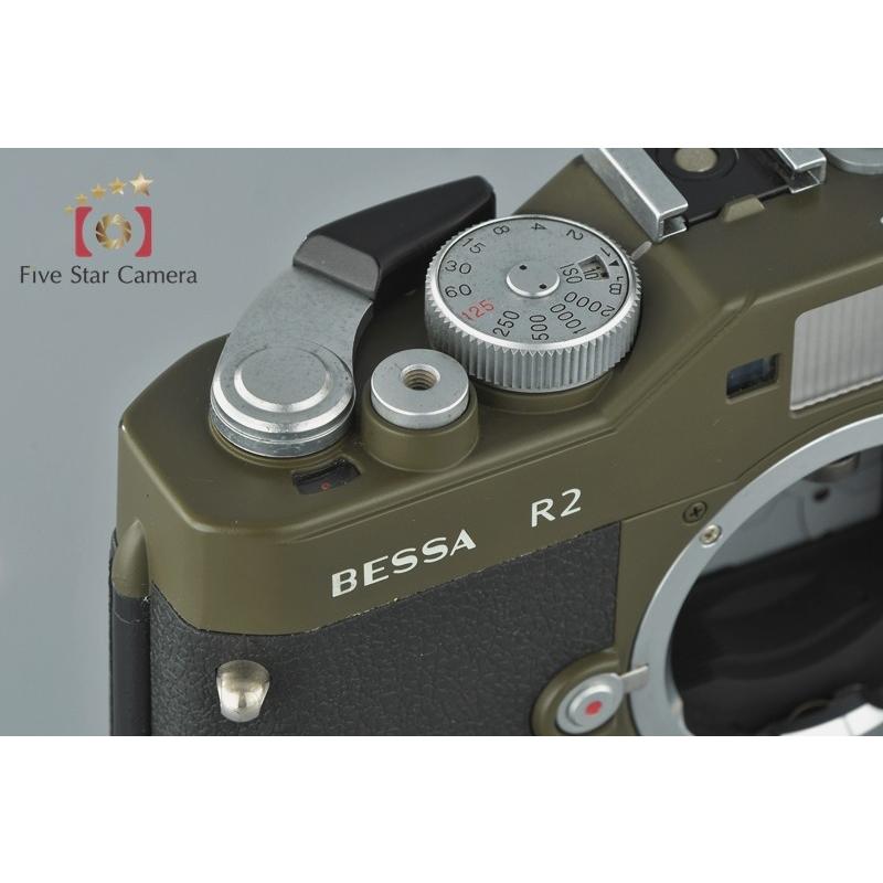 【中古】Voigtlander フォクトレンダー BESSA R2 オリーブ レンジファインダーフィルムカメラ