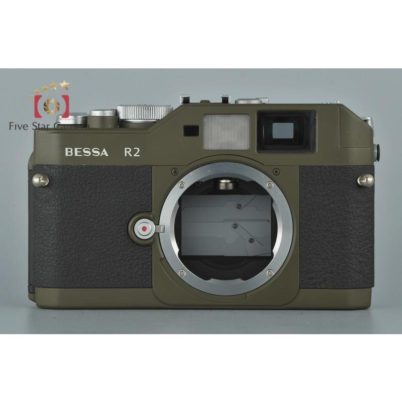 【中古】Voigtlander フォクトレンダー BESSA R2 オリーブ レンジファインダーフィルムカメラ