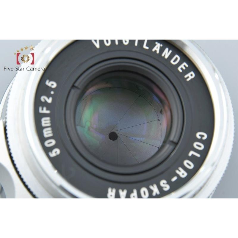 【中古】Voigtlander フォクトレンダー COLOR-SKOPAR 50mm f/2.5 シルバー L39 ライカスクリューマウント｜five-star-camera｜02