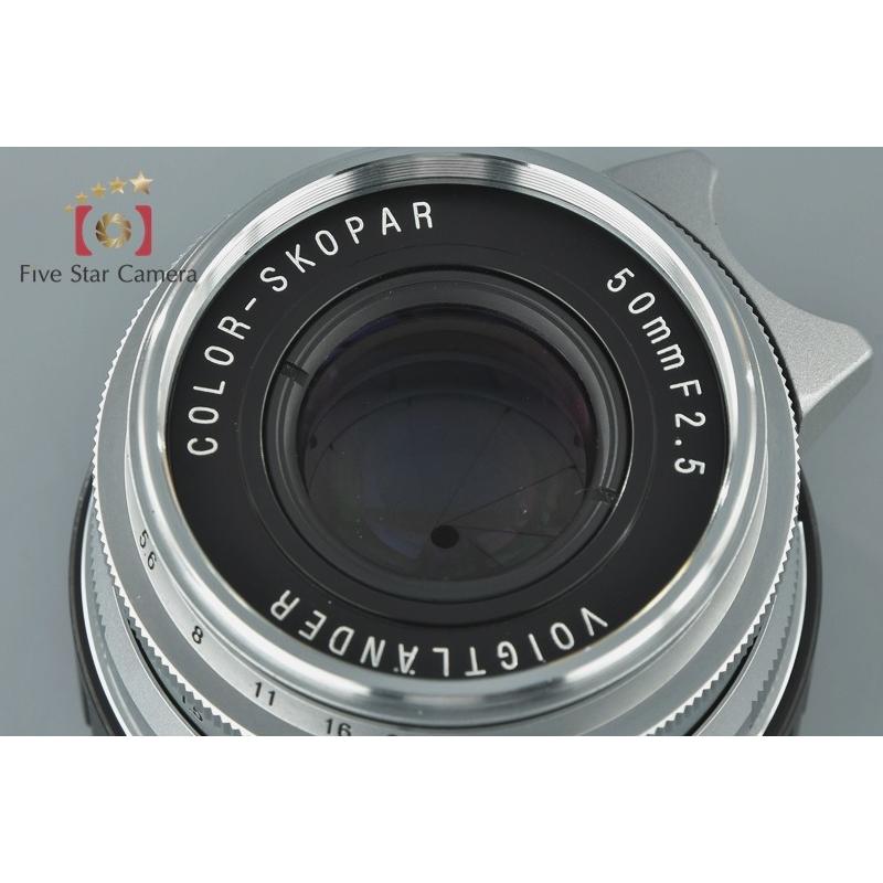 【中古】Voigtlander フォクトレンダー COLOR-SKOPAR 50mm f/2.5 シルバー L39 ライカスクリューマウント｜five-star-camera｜02