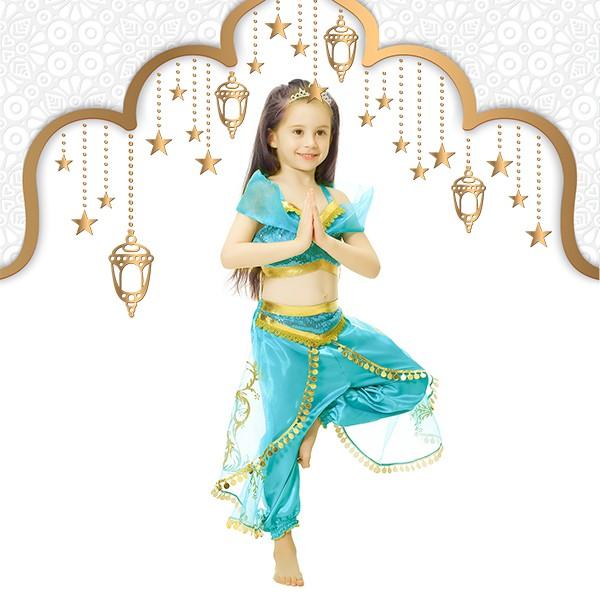アラビアンドレス 子供 ベリーダンス ジャスミンドレス コスプレ 衣装 ジャスミン姫 アラジン なりきり キッズ プリンセス  お姫様 ハロウィン  ディズニー |  | 01