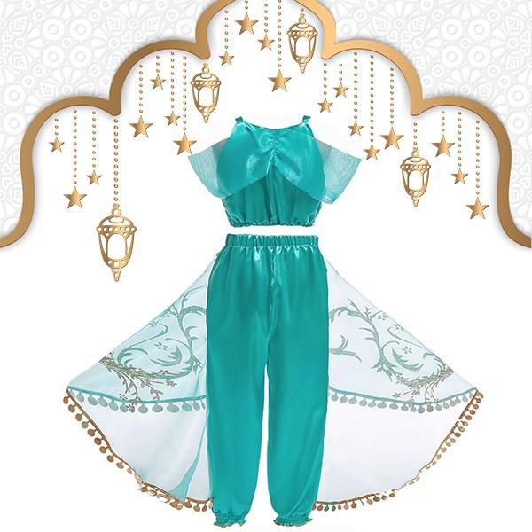 アラビアンドレス 子供 ベリーダンス ジャスミンドレス コスプレ 衣装 ジャスミン姫 アラジン なりきり キッズ プリンセス  お姫様 ハロウィン  ディズニー |  | 06