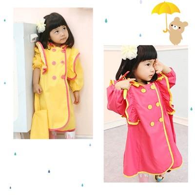 【アウトレット】キッズ フリル レインコート ポーチ付 ☆ 子供用 ＲＡＩＮ ＣＯＡＴ 合羽 女の子 梅雨 コート ファッション フリルがキュート! |  | 04