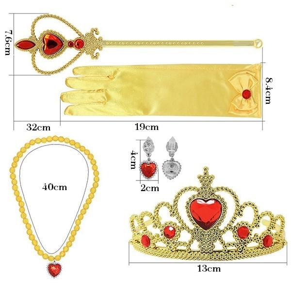 プリンセスベル なりきり 7点セット イエロー ドレス アクセサリー 魔法のバラ ドレス ティアラ コスプレ ベル  美女と野獣 プリンセス 仮装 キッズ ディズニー |  | 05