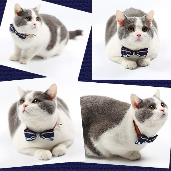 【レビューを書いてメール便送料無料】ペット用 蝶ネクタイ 首輪 / おしゃれ リボン 猫 小型犬 かわいい ペット ピンク ネイビー 猫用 |  | 01