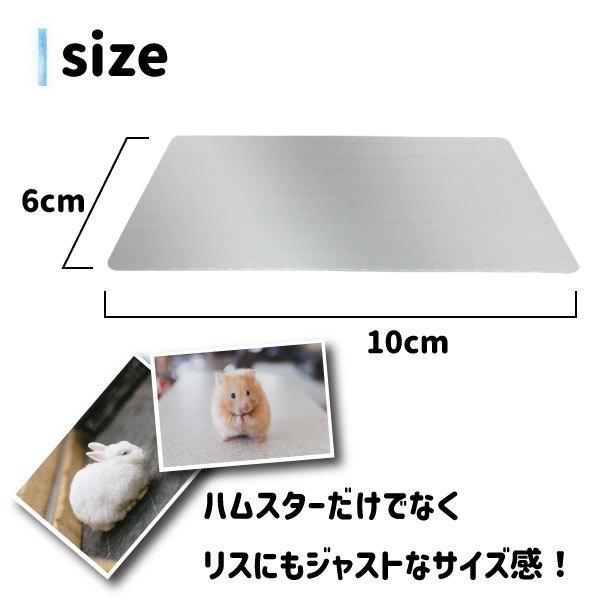 小動物用クールマット！S ハムスター ハリネズミ 体温調整 アルミプレート 涼感グッズ モルモット うさぎ クールプレート  暑さ対策　夏対策 エアコン代節約 |  | 04