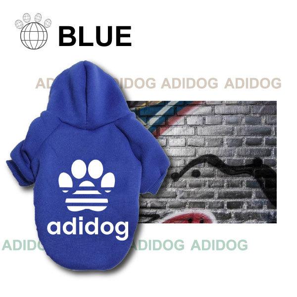 NEWアディドッグ 裏起毛 トレーナー 5色 S M L XL XXL ドッグウェア 犬用 パーカー 服 パロディ 服 長袖 スェット フーディー ブルドッグ |  | 07