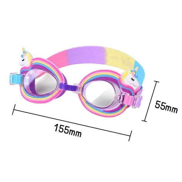 キッズゴーグル シャーク フラミンゴ ユニコーン 子供ゴーグル 水泳 スイミング プール  鮫 鳥 楽しい レインボー ブルー イエロー ピンク サメ 海 かわいい |  | 06