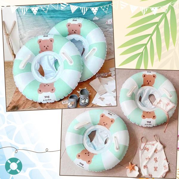 ブルーベアフロート 足入れ 持ち手付き 浮き輪 浮輪 フロート スイムリング ベビー 赤ちゃん 幼児 子供 キッズ 水遊び クマ 海水浴 青色 マリン ハンドル付き |  | 01