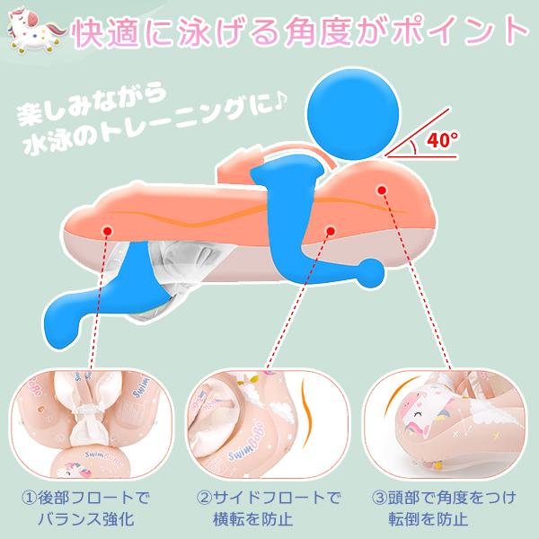 サンシェード付き ユニコーン フロート シートベルト エアバッグ 水慣れ ベビー ボート 浮き輪 浮輪 うきわ サンシェード付き 屋根 日よけ 日陰 UV 水遊び |  | 04