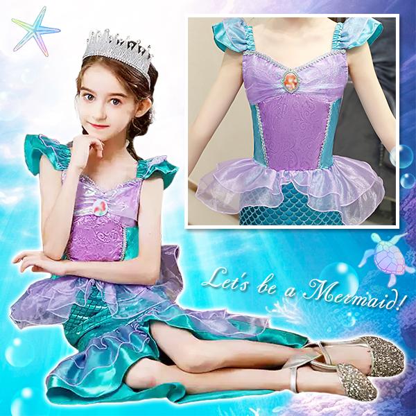 キッズ 人魚姫 ドレス プリンセス ハロウィン コスプレ 衣装 仮装 パーティー 発表会 ドレス コスチューム プリンセス 子供 お姫様 服 マーメイド ディズニー |  | 01
