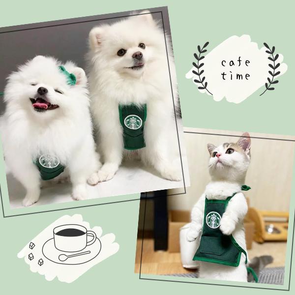 ペット用 ショップエプロン ショップ店員 なりきり コスプレ スタイ 犬用 猫用 ペットウェア 犬服 猫服 映え よだれかけ カフェ パロディ 仮装 |  | 01