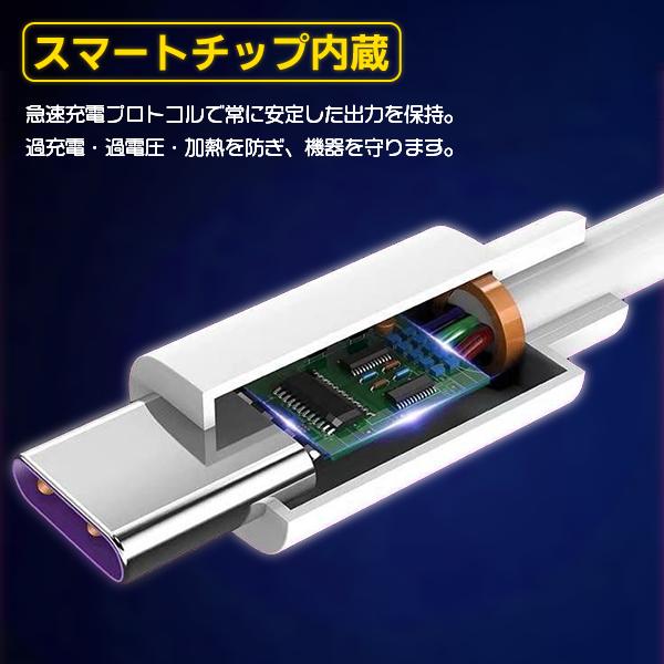 [7]USB to Type-C ケーブル 1本 選べる長さ 1m 1.5m 2m / PD 急速充電 データ 通信 転送 スマホ 充電 コード ライトニング タイプC ホワイト 過充電防止 |  | 03
