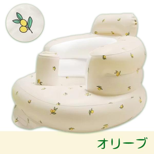 ベビー バスチェア  椅子 空気 赤ちゃん 新生児 幼児 乳児 お風呂 食事 軽量 空気 折りたたみ 収納 簡単 子供 キッズ エア くま チューリップ オリーブ 送料無料 |  | 07