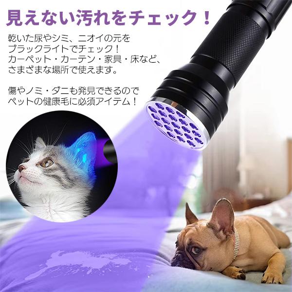 【レビューを書いてネコポス便送料無料】 UVブラックライト 9灯/21灯 紫外線ライト 電池付き 395nm レジン 硬化 ライト 懐中電灯 ネイル硬化 汚れ 傷 アニサキス |  | 01