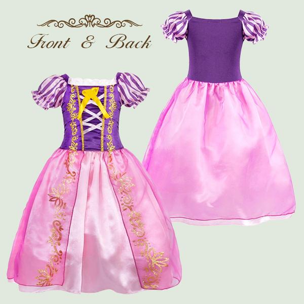 子供用 パフスリーブ ドレス ハロウィン クリスマス コスプレ 衣装