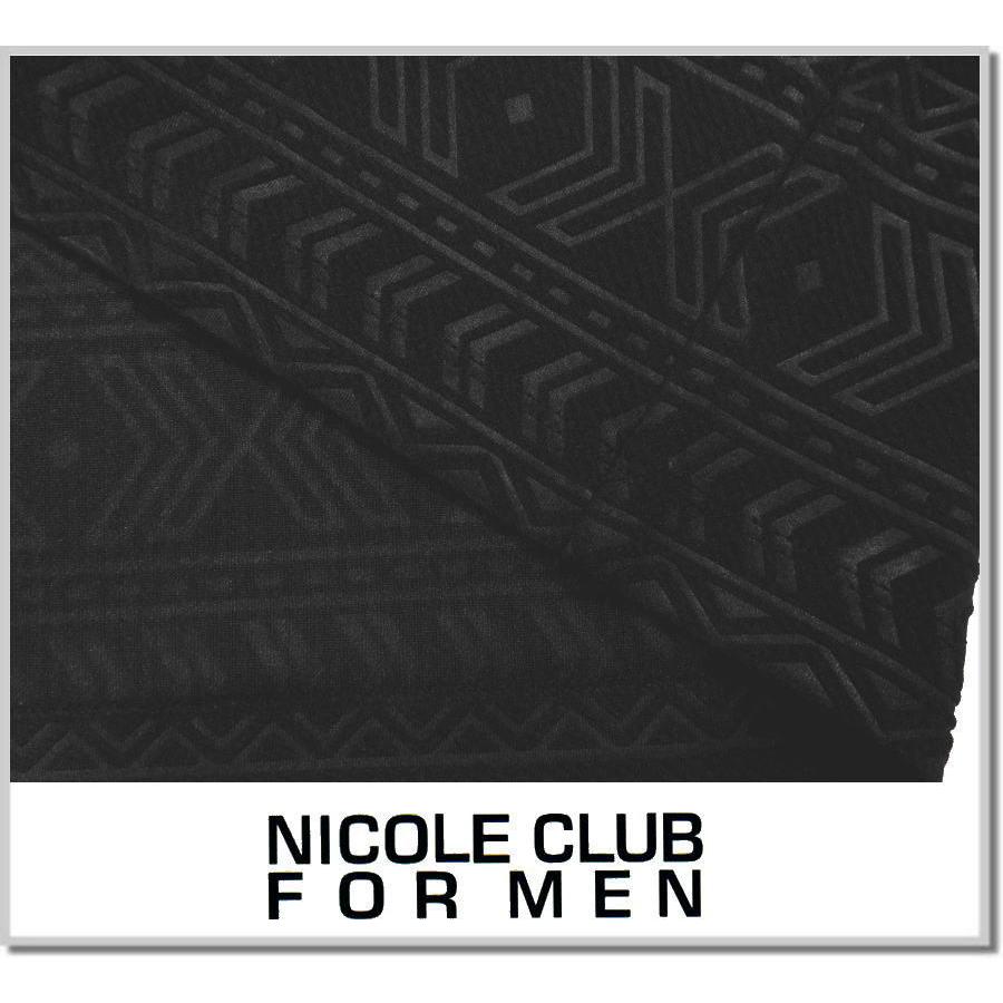 ニコルクラブフォーメン NICOLE CLUB FOR MEN ストレッチ ブリスターエンボス ジャカードロンTEE 1164-9801-49(BLACK) 長袖Tシャツ カットソー｜five｜04