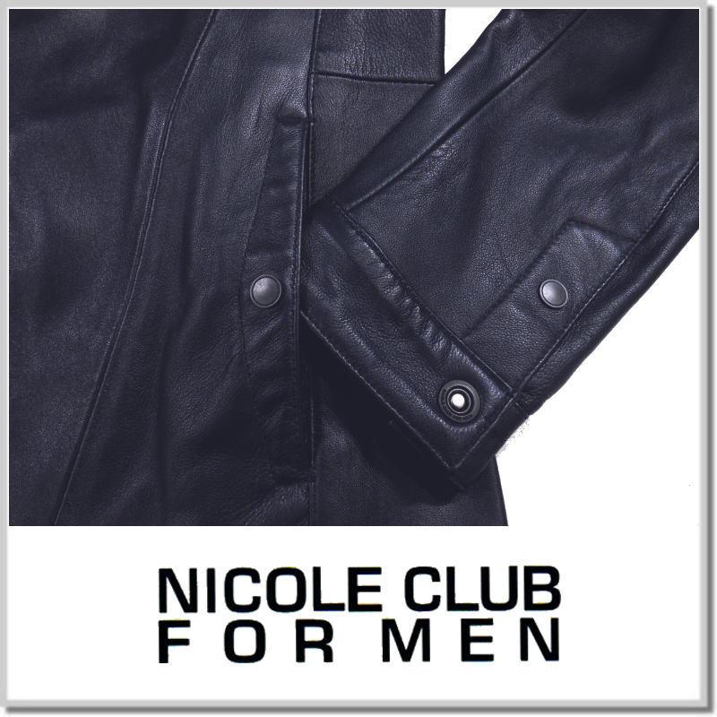 NICOLE CLUB FOR MEN ニコルクラブフォーメン ラムレザー NICOLE CLUB FOR MEN ニコルクラブフォーメン ラムレザー