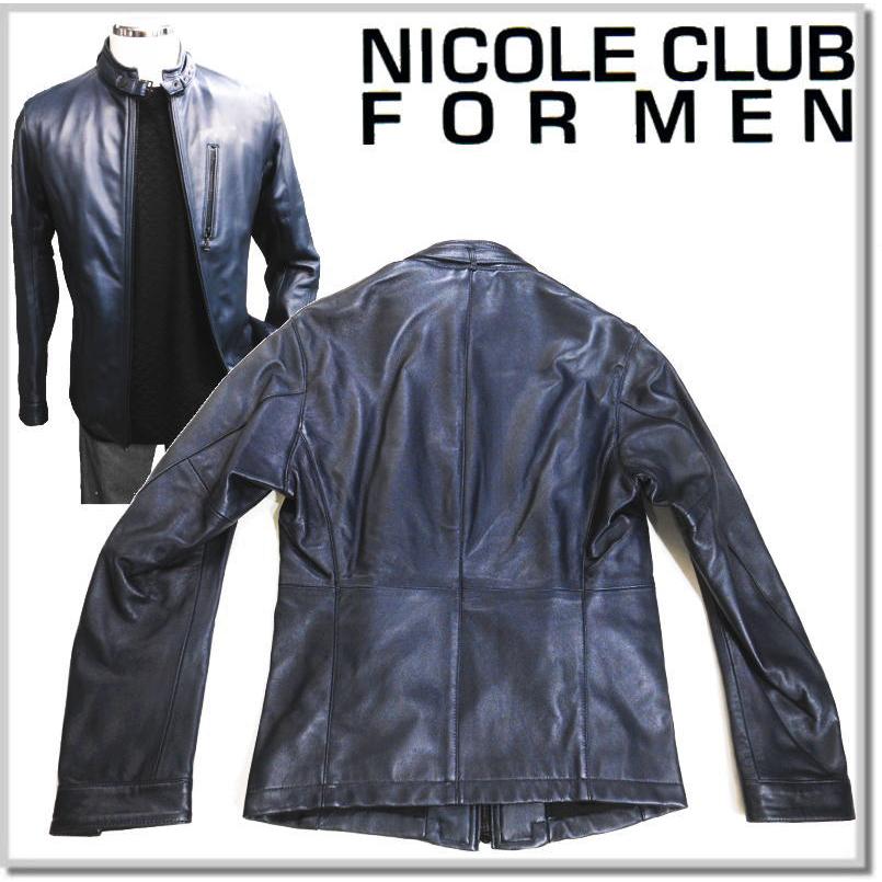 ニコルクラブフォーメン NICOLE CLUB FOR MEN ラムレザーシングル