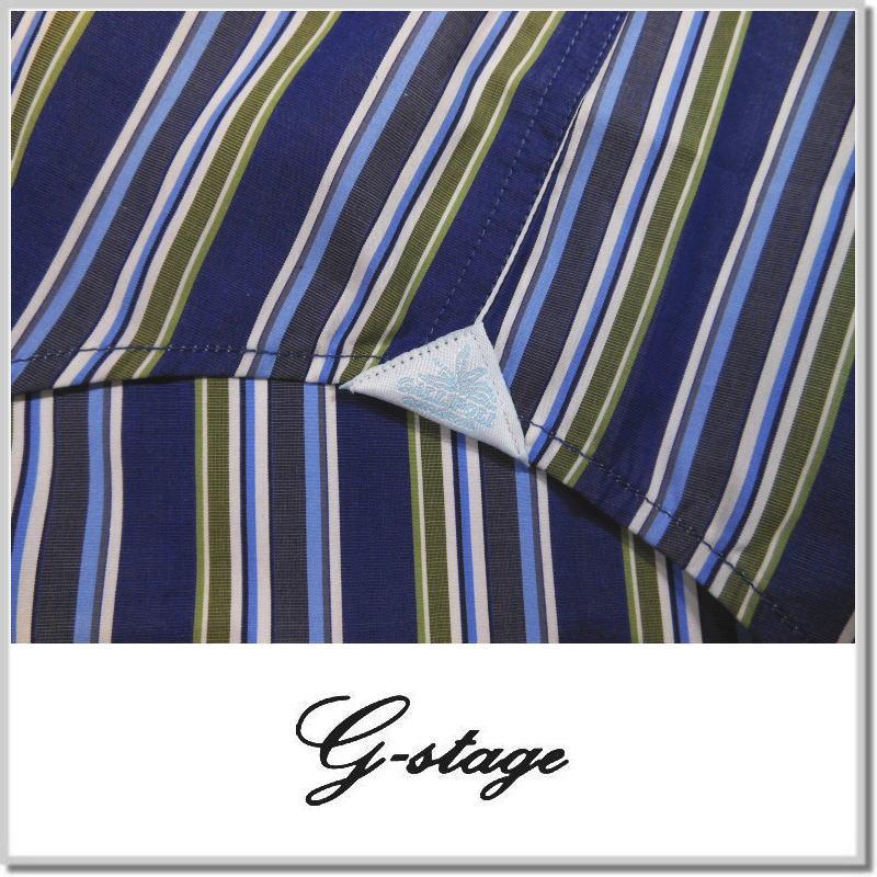 g-stage（ジーステージ） 日本製イタリア生地ストライプ柄ボタン