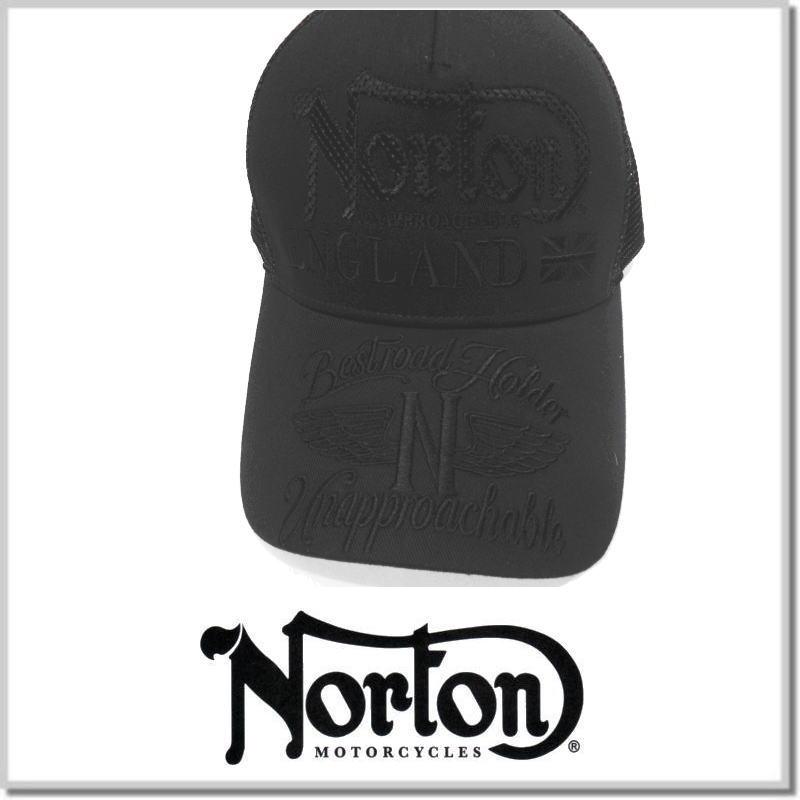 ノートン Norton モーターサイクル ブラック メッシュ キャップ 232N8707 CAP 帽子 HAT｜five｜02