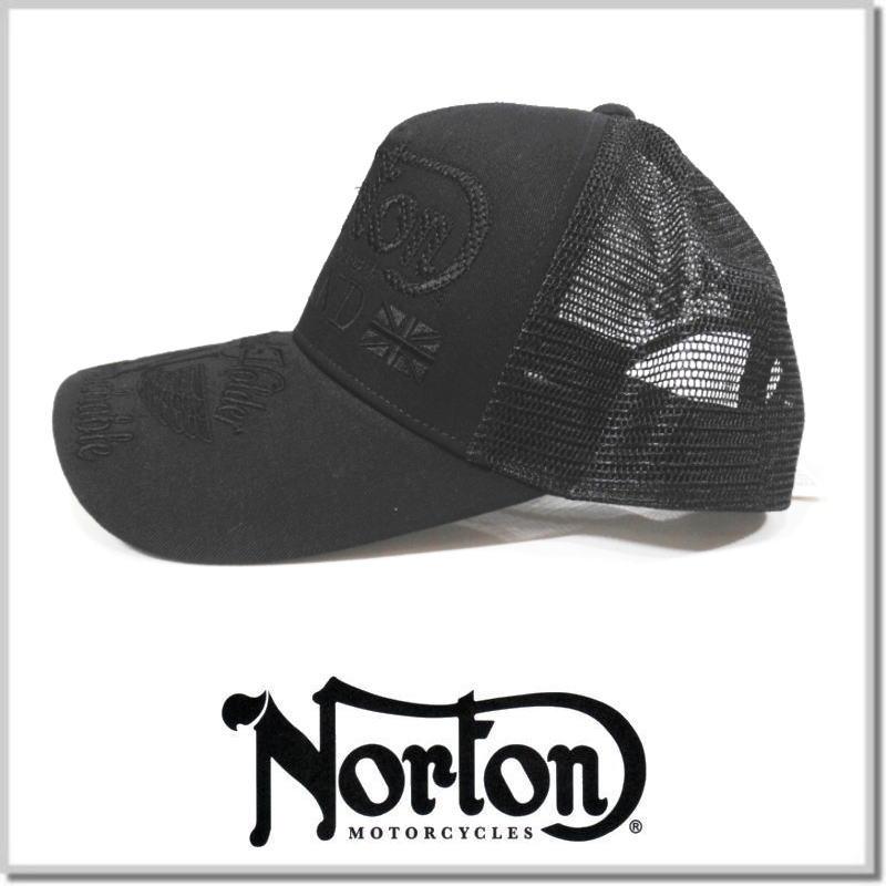 ノートン Norton モーターサイクル ブラック メッシュ キャップ 232N8707 CAP 帽子 HAT｜five｜03