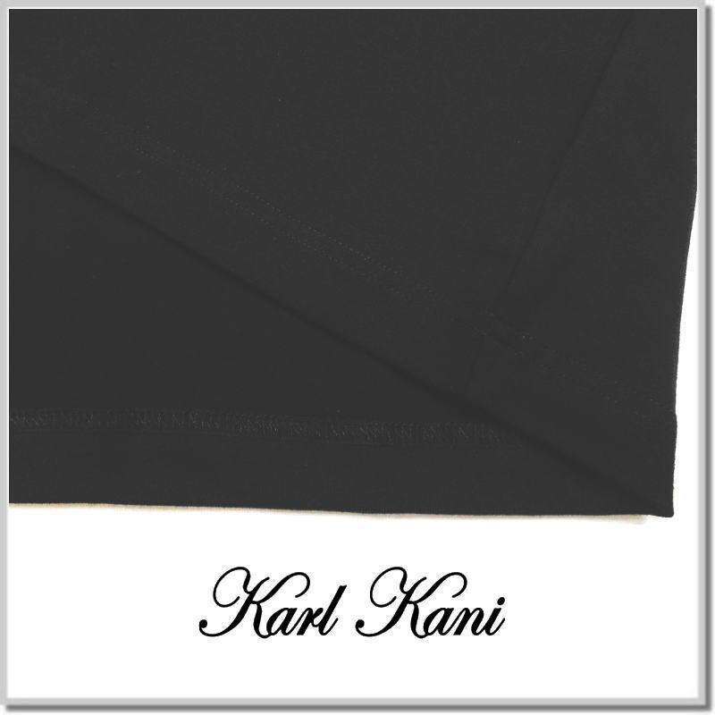 カールカナイ KARL KANI ゴールド ラメ 刺繍 メッセージ ロンT 233K1107-09(BLACK) 長袖Tシャツ カットソー｜five｜05