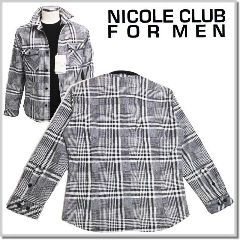 ニコルクラブフォーメン NICOLE CLUB FOR MEN ガムストレッチカルゼコールＣＰＯシャツ 2464-8002-91(グレンチェック柄) 長袖シャツ｜five｜06