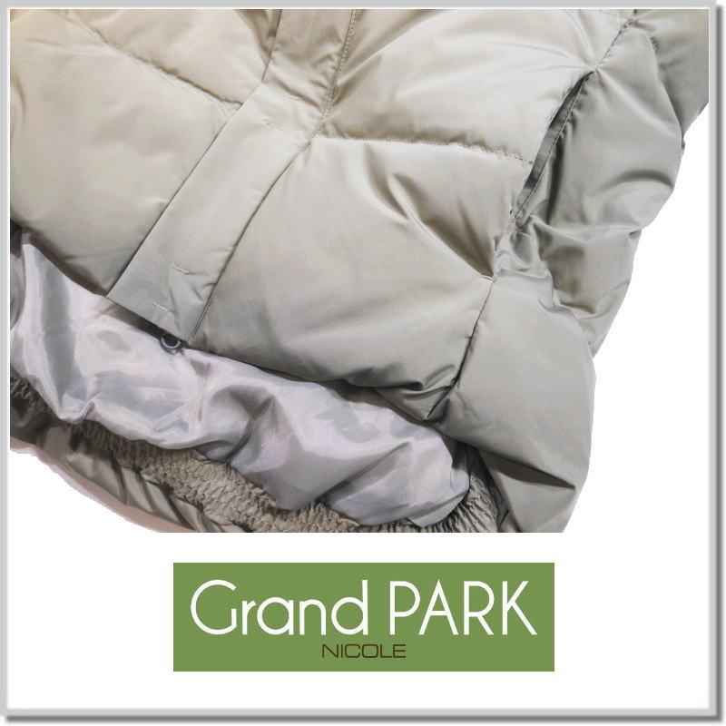 グランドパーク Grand PARK NICOLE フードダウンベスト 3469-3600-19(ライトグレージュ)｜five｜04