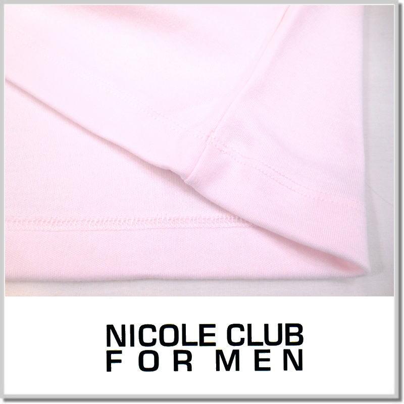 ニコルクラブフォーメン NICOLE CLUB FOR MEN ロゴ刺繍半袖Ｔシャツ 4264-9004-08(PINK) カットソー｜five｜05