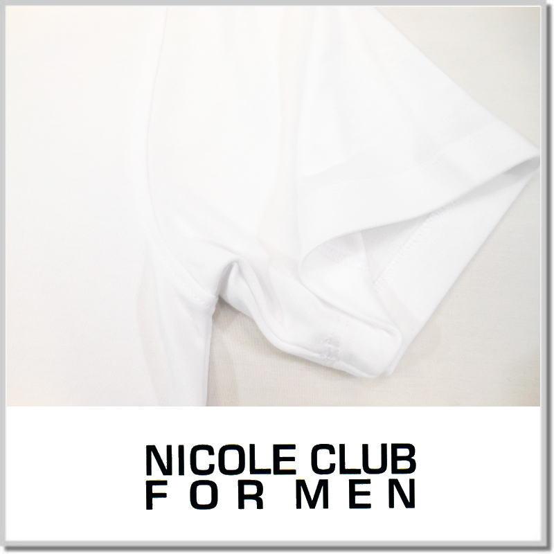 ニコルクラブフォーメン NICOLE CLUB FOR MEN ロゴ刺繍半袖Ｔシャツ 4264-9004-09(WHITE) カットソー｜five｜04